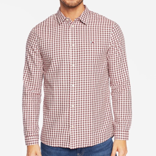 Chemise Tommy Hilfiger homme en coton à carreaux