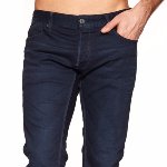 Jean Japan Rags 711 Kruge pour homme coupe ajustée couleur bleu foncé wc422