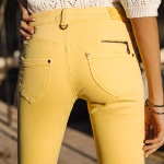 Jeans jaune Freeman T Porter Alexa Cropped