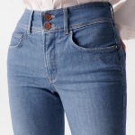 Jeans Salsa femme Secret coupe droite bleu clair