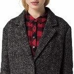 Manteau Tommy Hilfiger femme modèle Gia en drap de laine noir