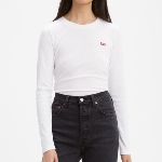 T Shirt manches longues Levi's femme blanc