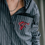 Chemise Freeman T Porter Chella Patches grise