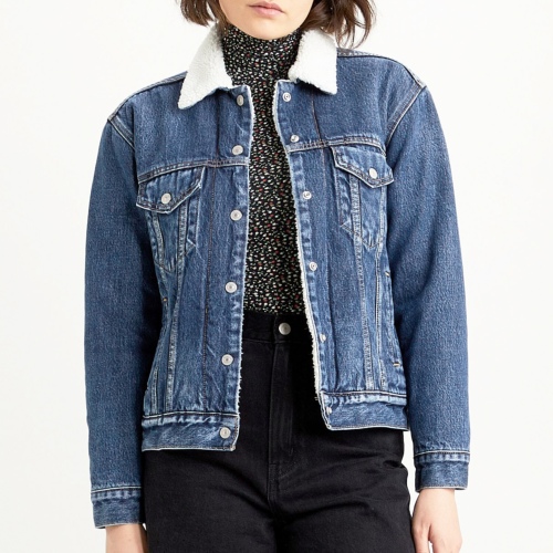 Blouson en jean fourré Levis femme Sherpa Trucker