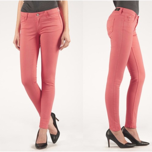 Pantalon Le Temps des Cerises 316 slim couleur rose pomelo