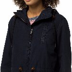 Parka Tommy Hilfiger femme en coton bleu marine