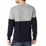 Pull Tommy Hilfiger homme modèle Georgia bicolore gris & bleu marine