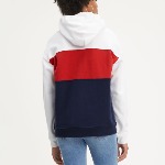 Sweat Levis femme Colorblock Sportswear bleu marine, rouge et blanc