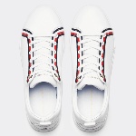 Chaussures Baskets Tommy Hilfiger Outsole Sneaker en cuir blanc