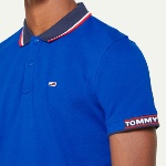 Polo Tommy Hilfiger Jeans homme bleu cobalt