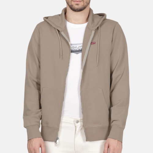 Veste sweat zippé capuche Levi's homme beige