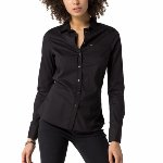 Chemise Tommy Hilfiger femme modèle Faybe noire coupe cintrée