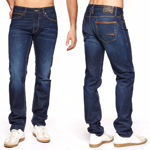 Jean Japan Rags 611 Britz pour homme coupe ajustée délavage WG103