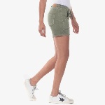 Short en jean femme Le Temps des Cerises Olsen 2 Kaki