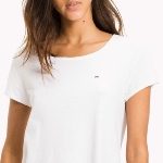 Tee Shirt femme Tommy Hilfiger Jeans blanc