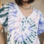 Top Freeman T Porter femme Philia Snail tie and dye