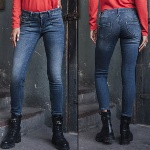 Jeans femme Freeman T Porter Alexa Cropped Slim Malibu Med