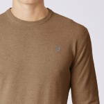 Pull en laine Us Polo Assn homme camel