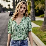 Top / Chemisier Freeman T Porter Torelle Bucolic liberty vert