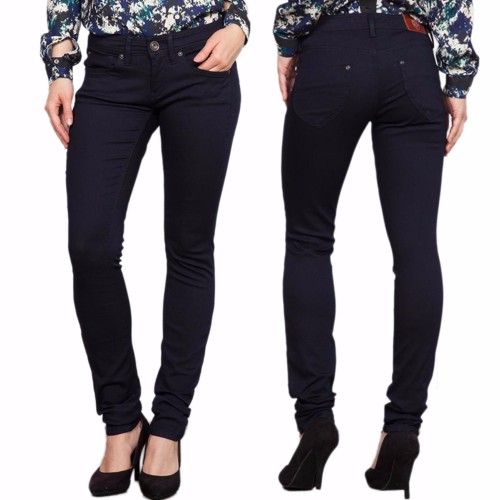 Jean slim Freeman T Porter Clara Magic Denim bleu foncé flora taille standard