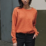 Pull femme Freeman T Porter Priya en laine et mohair orange