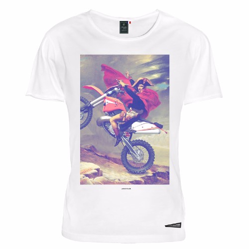 T Shirt Japan Rags homme modèle Bikoleon en coton blanc