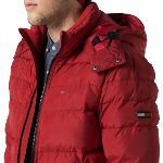 Doudoune Tommy Hilfiger homme modèle Nebraska rouge duvet / plumes