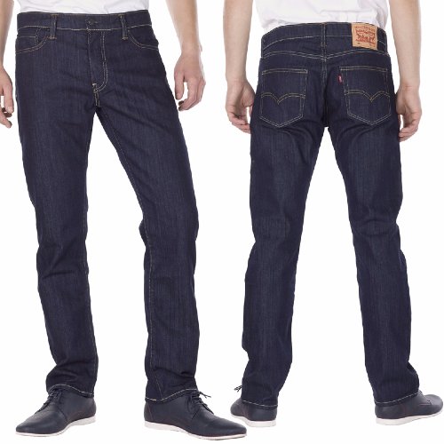 Jean Levis 504 pour homme délavage Worn Once coupe droite