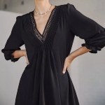 Robe Freeman T Porter Juna voile noire