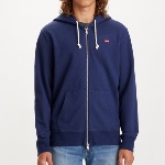 Veste sweat zippé capuche Levis homme bleu marine